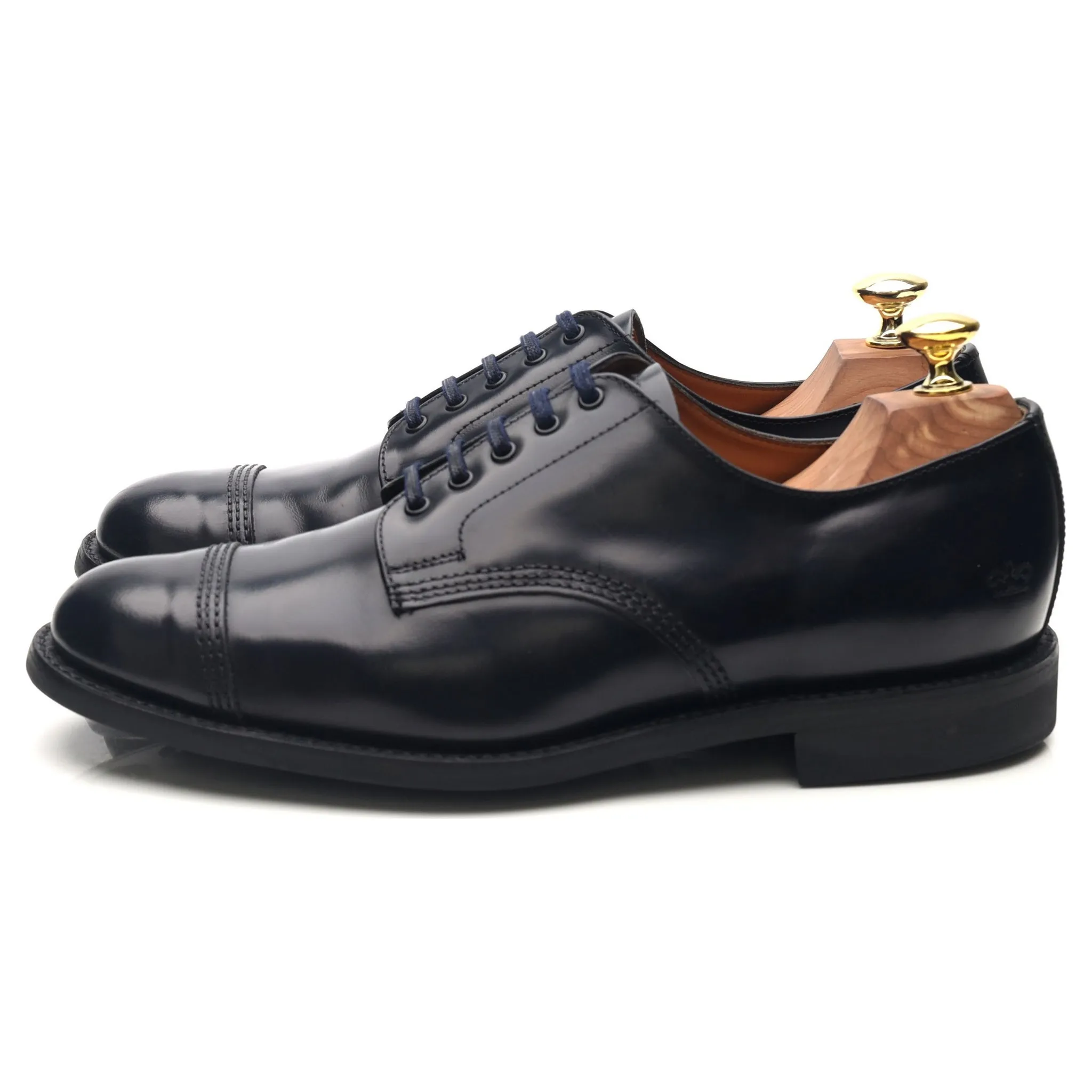 '1128' Navy Blue Leather Derby UK 7 F