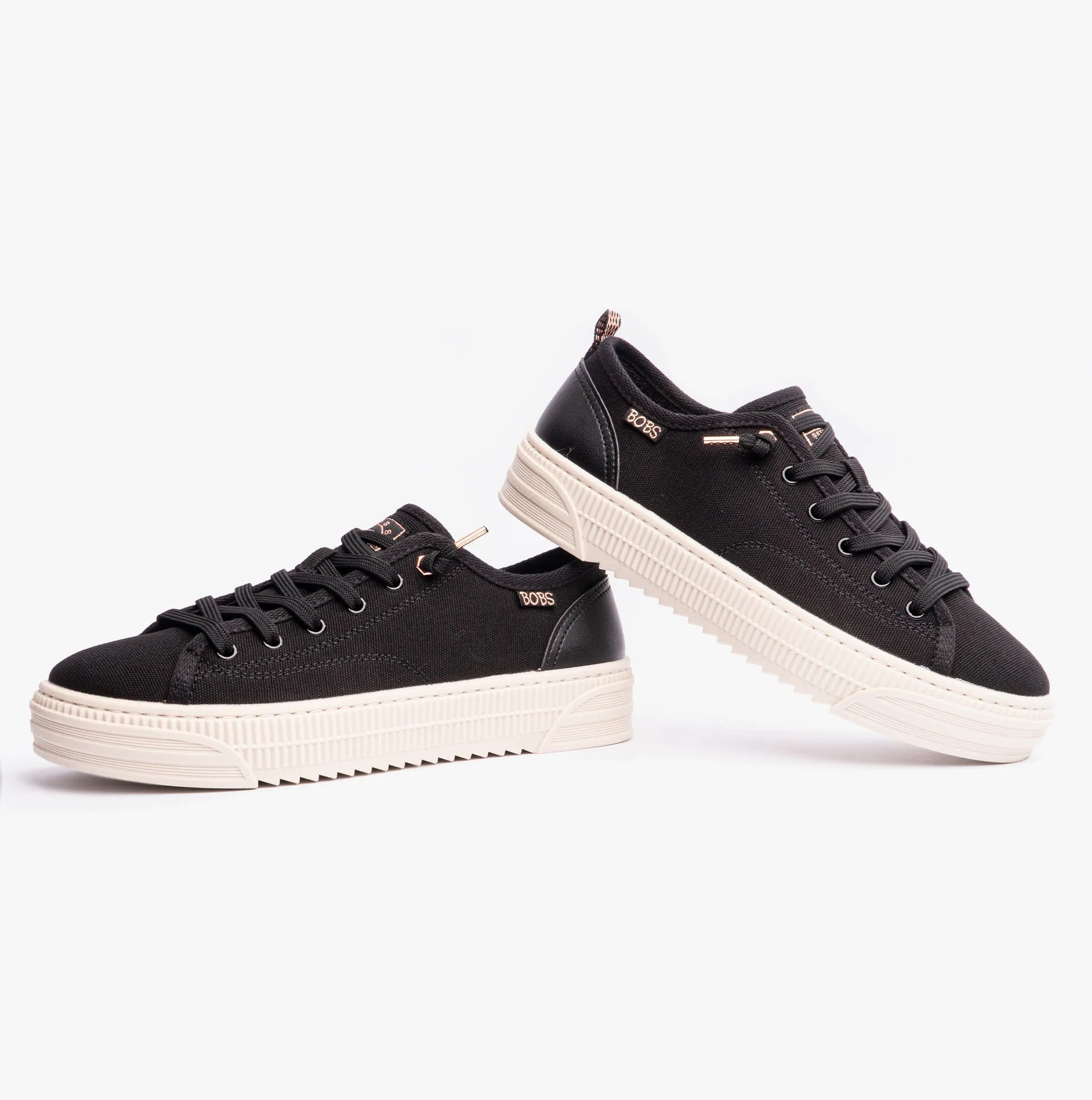 114640/BLK BOBS COPA Womens Canvas Trainers Black