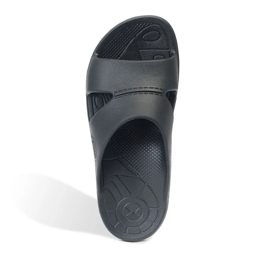 Aetrex Men's Bali Slides Black