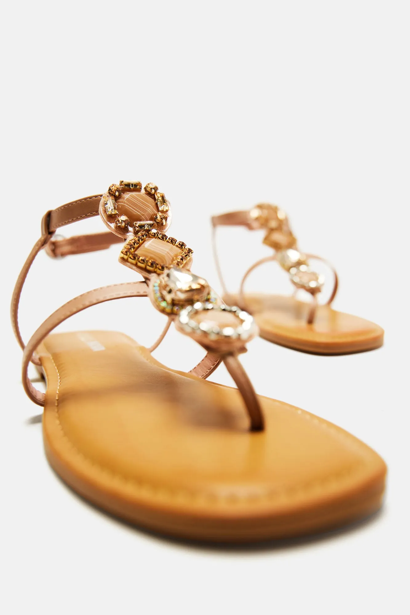 Always Adored Flat Sandals - Camel