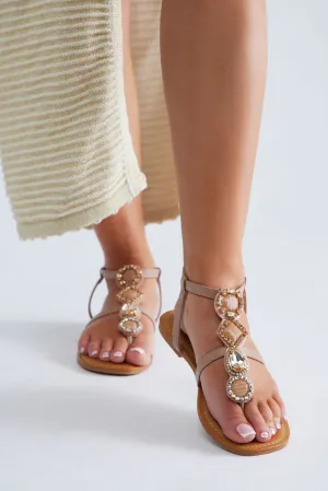 Always Adored Flat Sandals - Camel