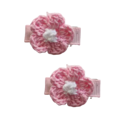 Baby Non Slip Hair Clip - Crochet Flower (14 Colours)