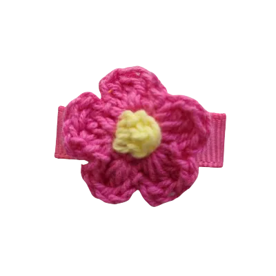 Baby Non Slip Hair Clip - Crochet Flower (14 Colours)