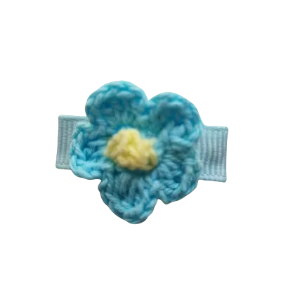 Baby Non Slip Hair Clip - Crochet Flower (14 Colours)