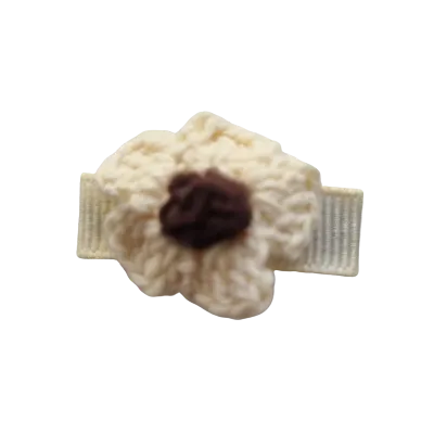 Baby Non Slip Hair Clip - Crochet Flower (14 Colours)