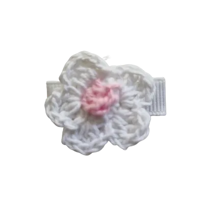 Baby Non Slip Hair Clip - Crochet Flower (14 Colours)