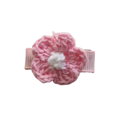 Baby Non Slip Hair Clip - Crochet Flower (14 Colours)