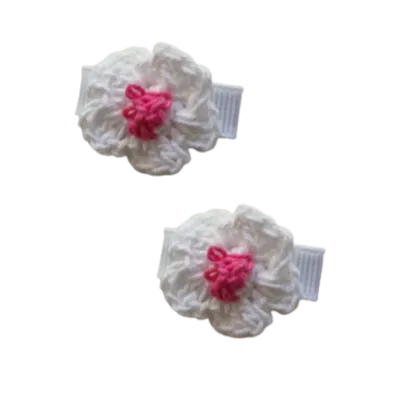 Baby Non Slip Hair Clip - Crochet Flower (14 Colours)