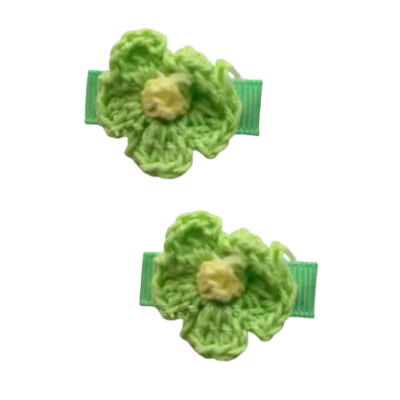 Baby Non Slip Hair Clip - Crochet Flower (14 Colours)