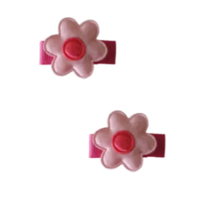 Baby Non Slip Hair Clip - Satin Flower (8 Colours)