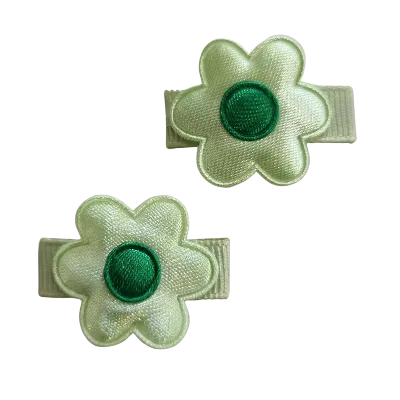 Baby Non Slip Hair Clip - Satin Flower (8 Colours)