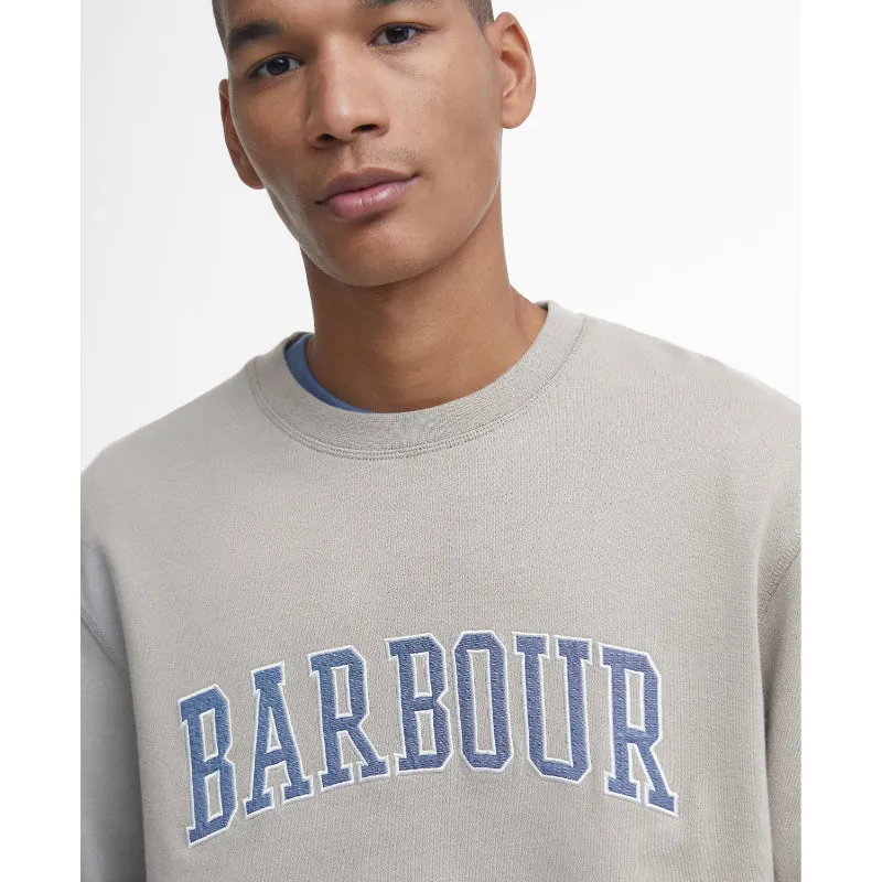 Barbour Skipton Relaxed Fit Crew Neck Mens Sweatshirt - Vintage Khaki