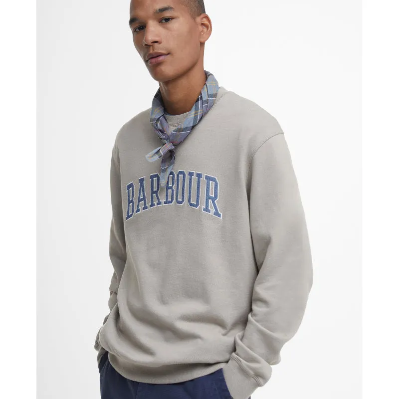 Barbour Skipton Relaxed Fit Crew Neck Mens Sweatshirt - Vintage Khaki