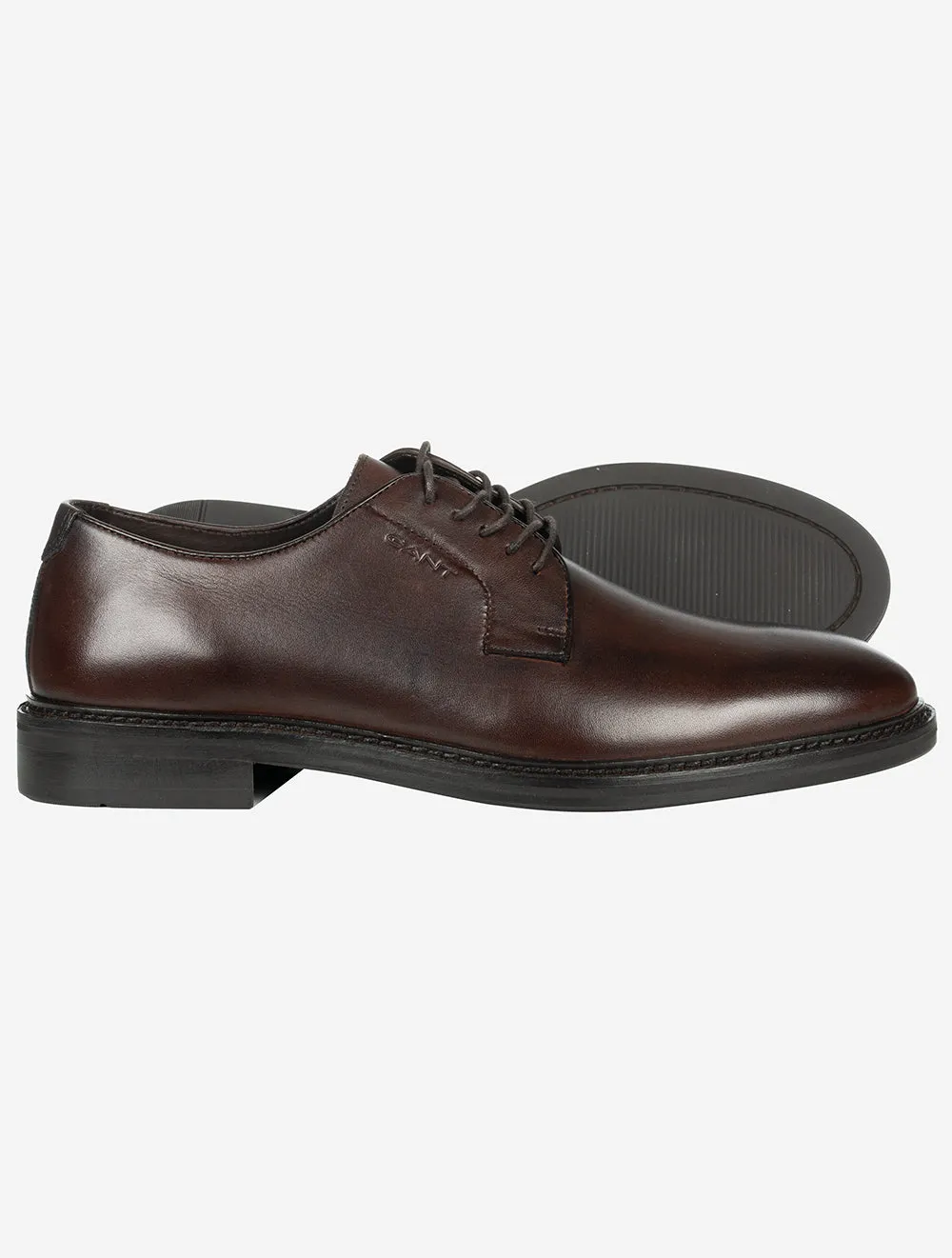 Bidford Leather Low Lace Shoe Brown