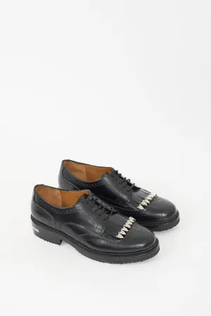 Black Polished Leather Derby