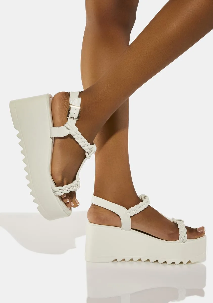 Bone Let's Rewind Platform Sandals