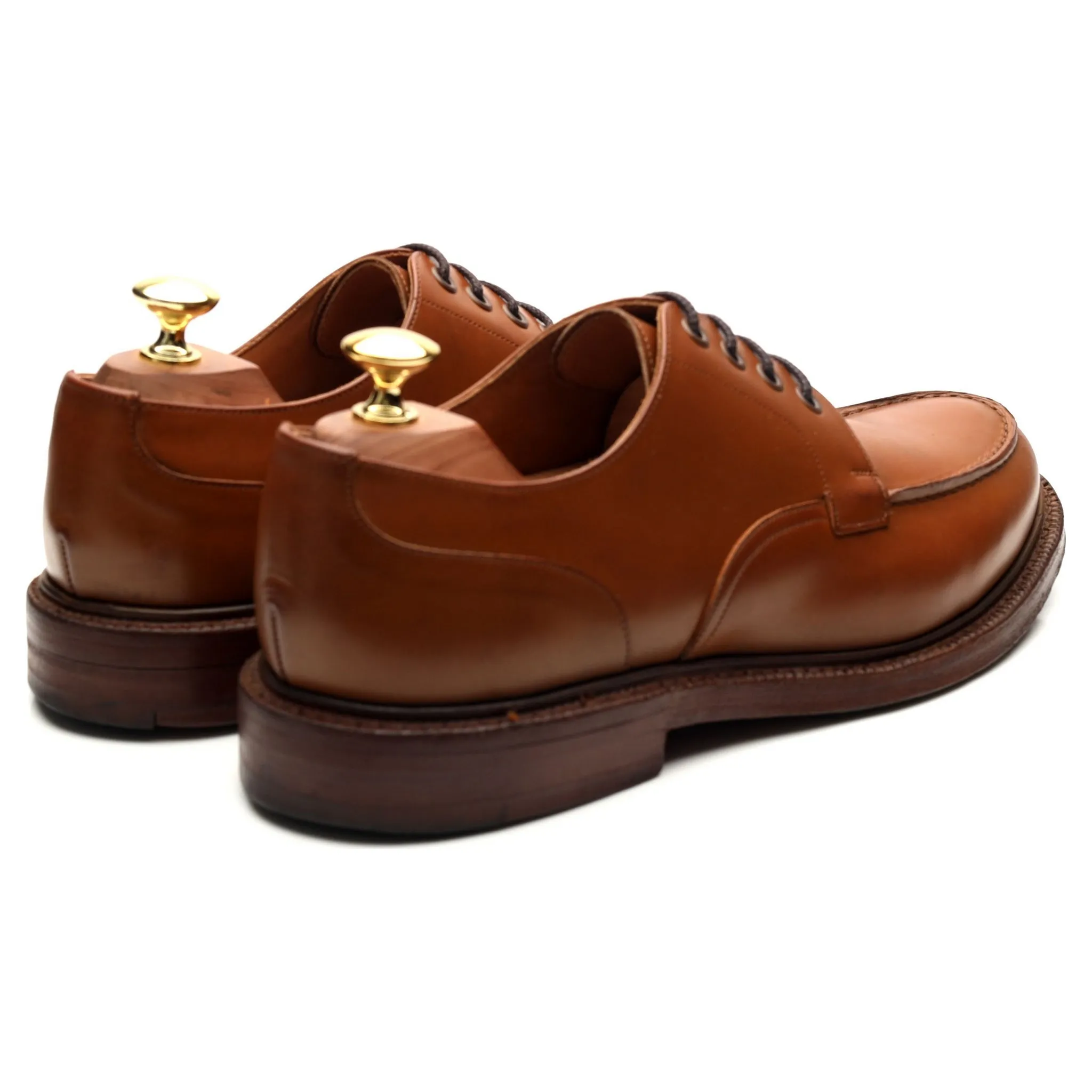 'Brixham' Tan Brown Leather Derby UK 8 F