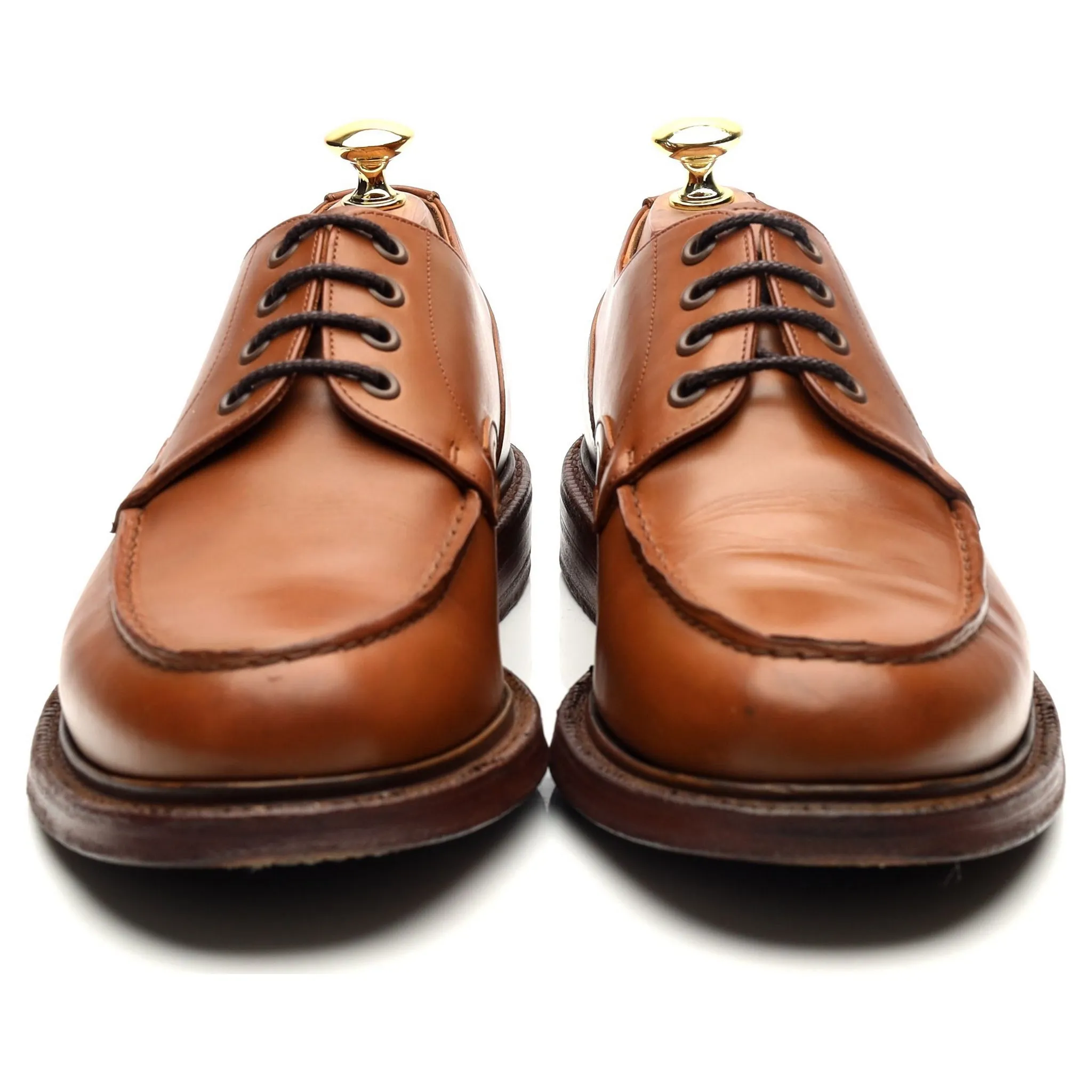 'Brixham' Tan Brown Leather Derby UK 8 F