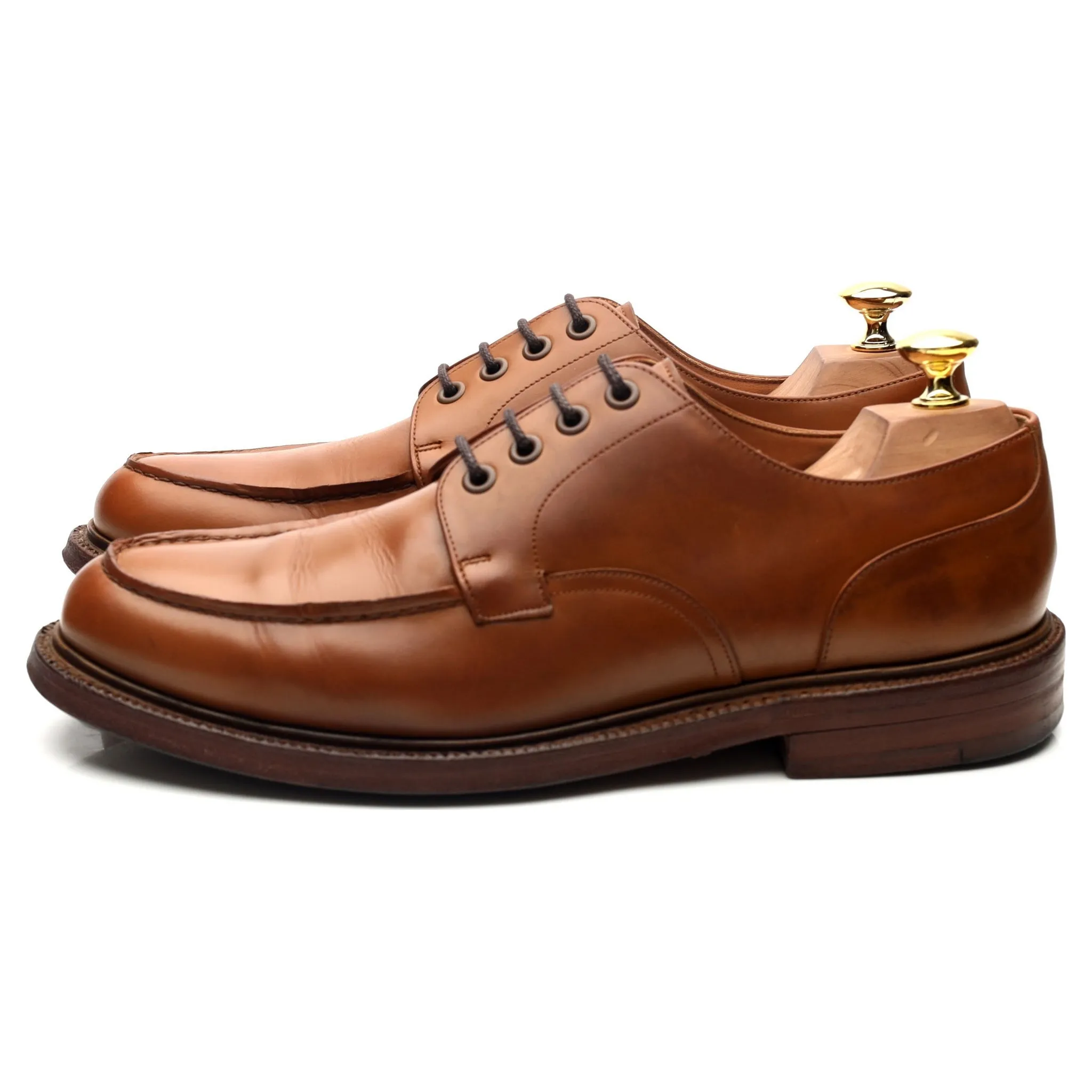 'Brixham' Tan Brown Leather Derby UK 8 F