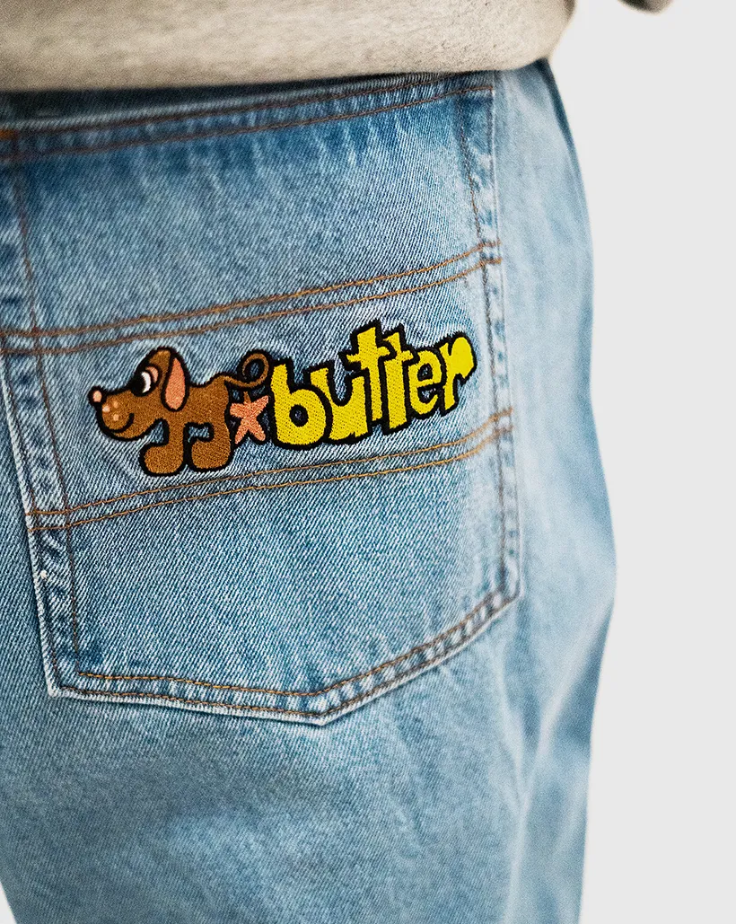 Butter Goods Pooch Relaxed Denim Jeans - Washed Indigo