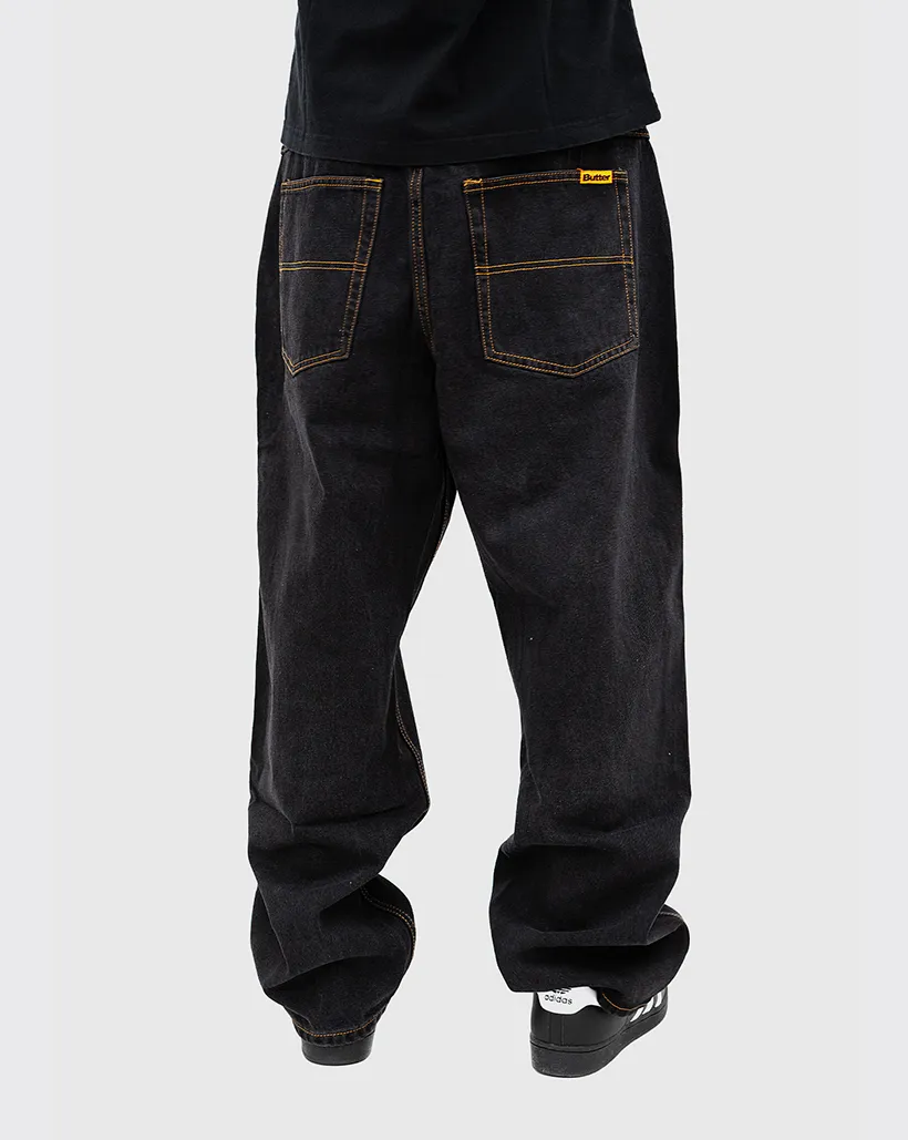 Butter Goods Relaxed Denim Jeans - Washed Black