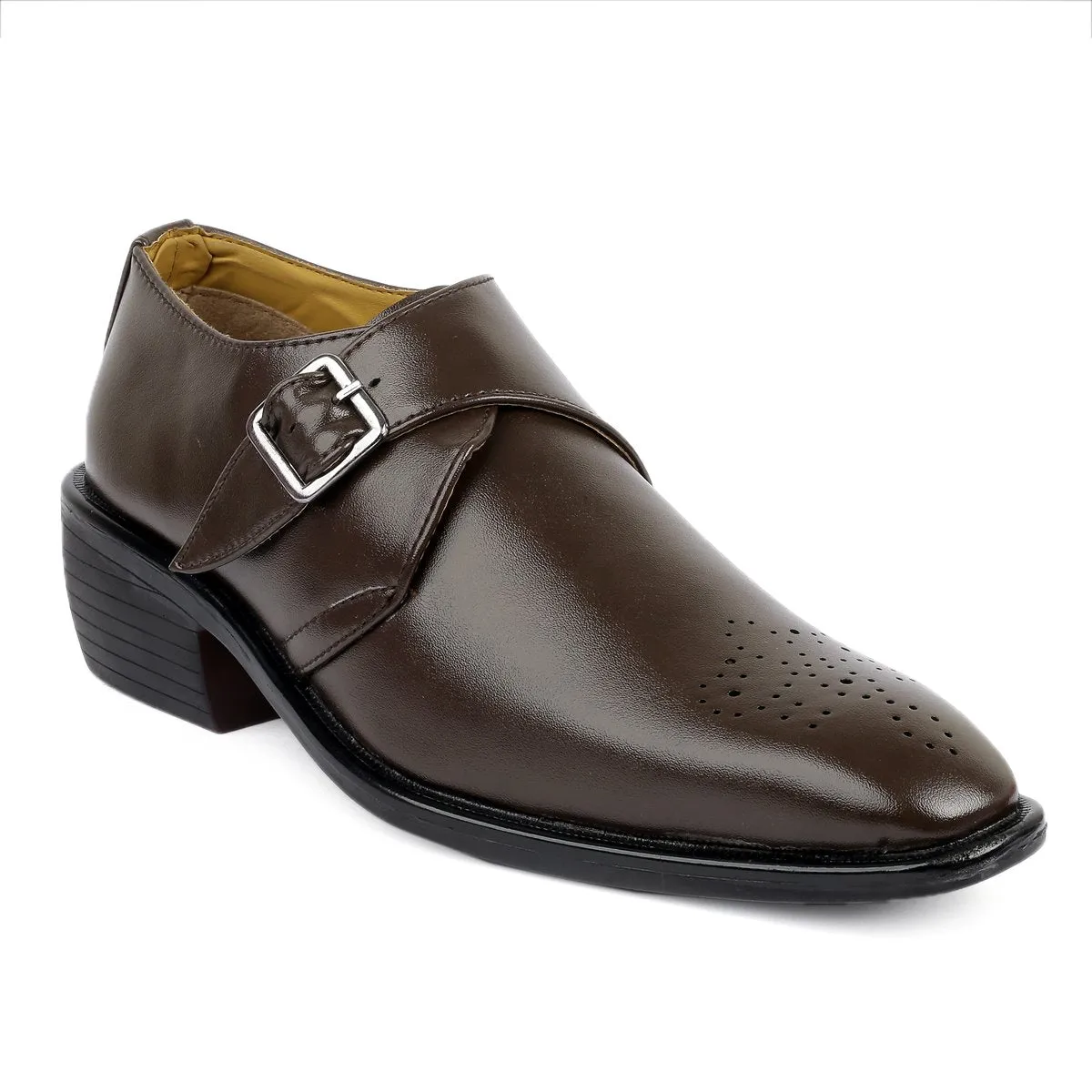 Bxxy's Height Increasing Elevator Formal Monk Slip-ons Shoes for Men