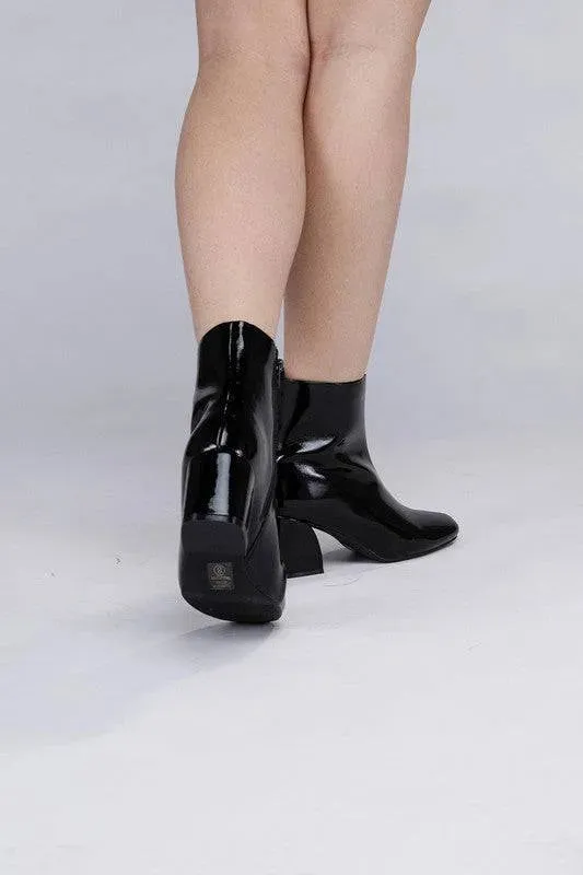 Chic Faux Leather Ankle Boots