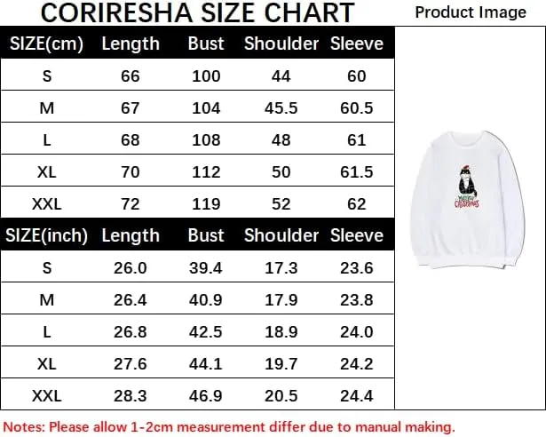 CORIRESHA Teen Cute Christmas Cat Crew Neck Long Sleeve Cozy Pullover Sweatshirt