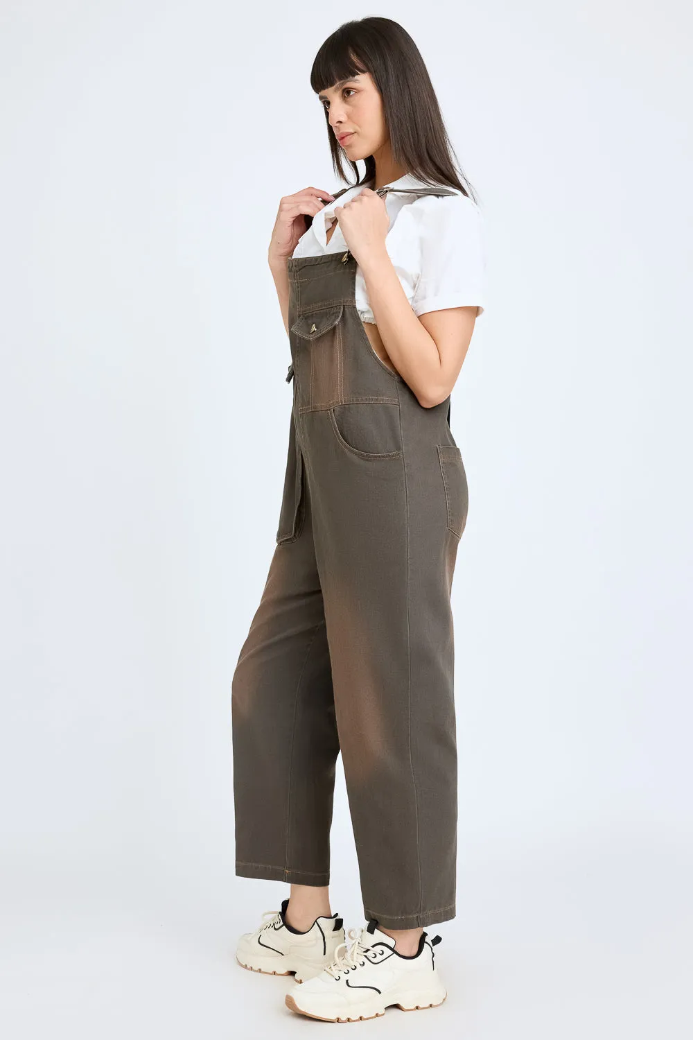 Denim Brown Summer Dungaree