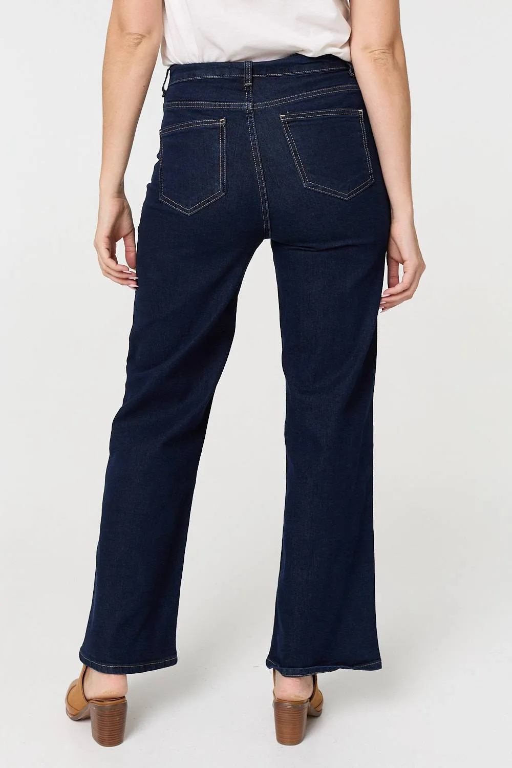 Denim High Waist Wide Leg Jeans