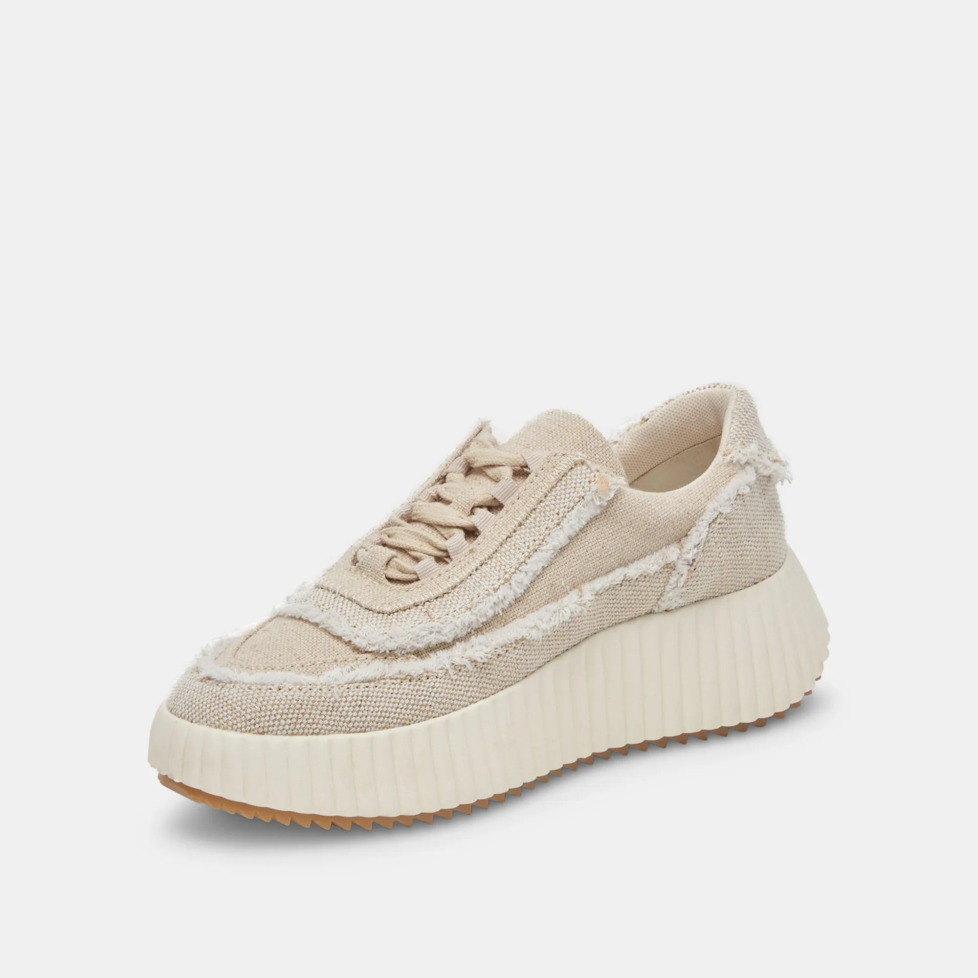 DOLEN FRAY SNEAKERS SAND CANVAS - re:vita