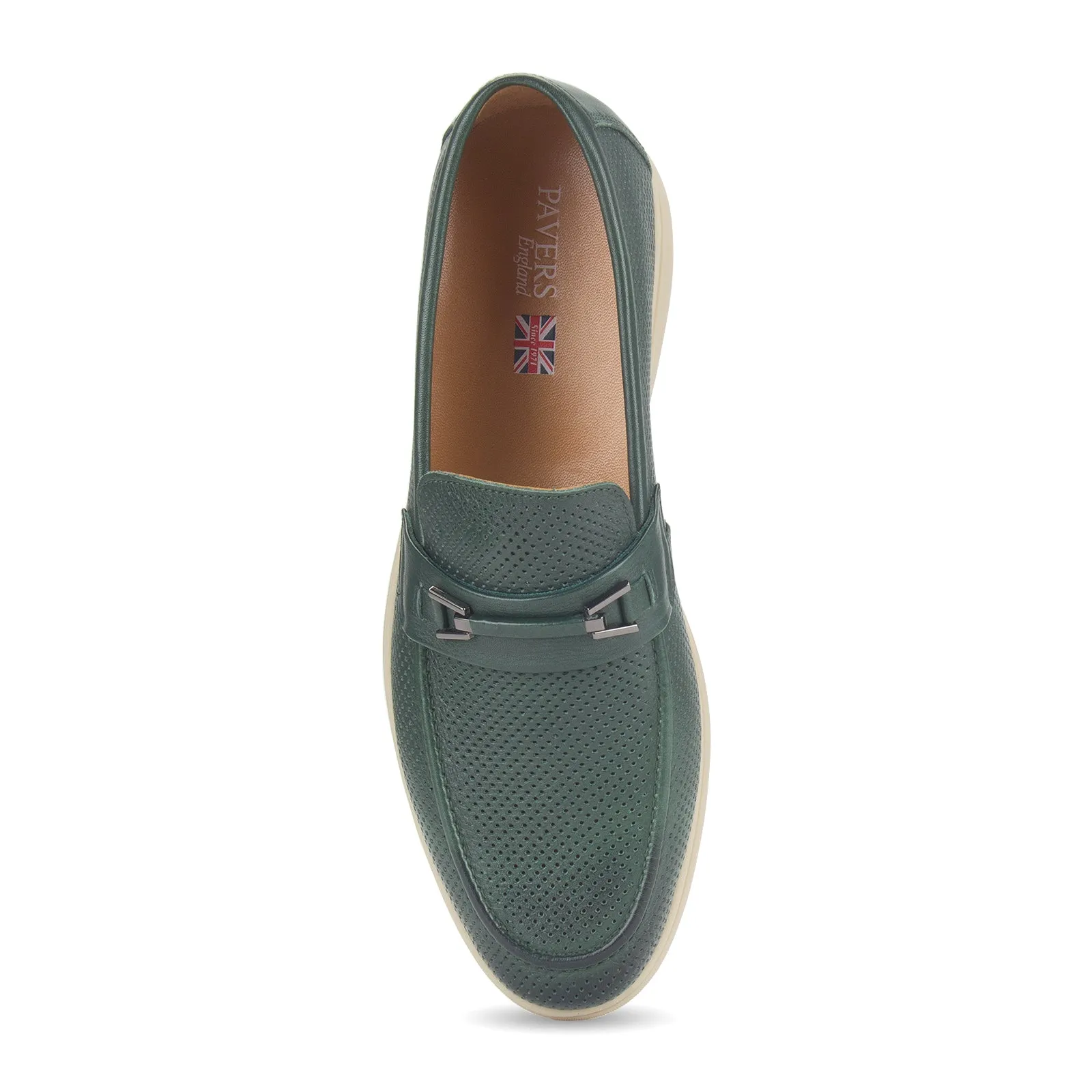 Duke textured leather casual slip-on loafer