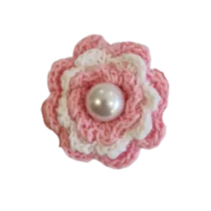 Embellished Non Slip Hair Clip - Crochet flower large (3 Colours)