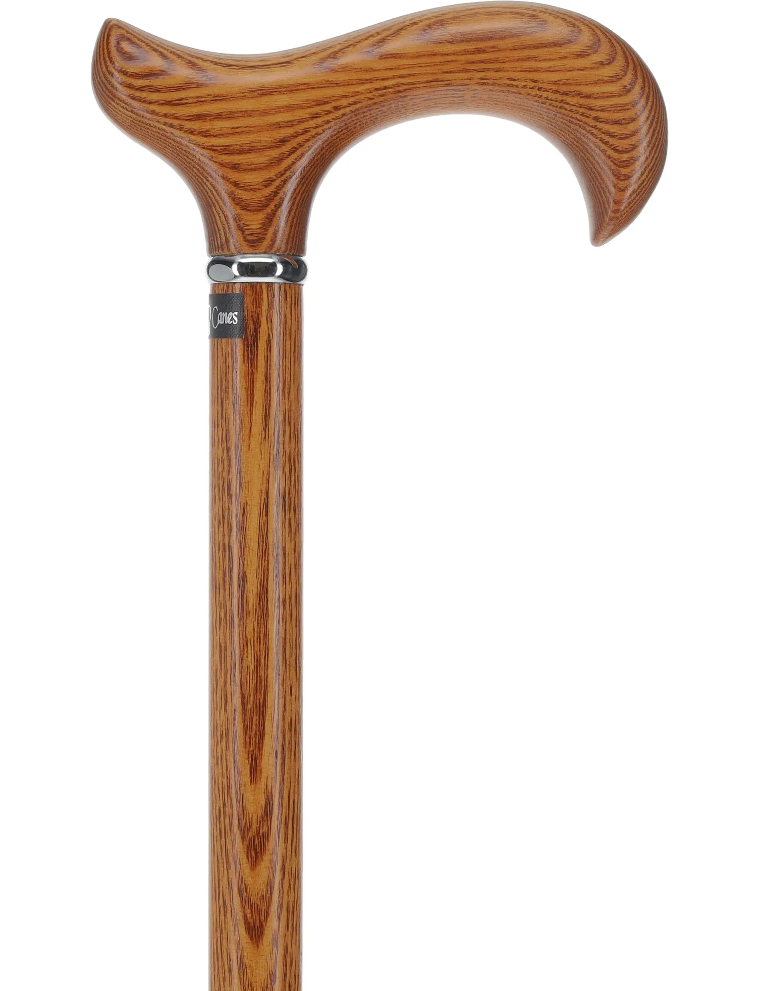 Extra Strong Espresso Ash Wood Derby Cane - Elegant & Durable w/ Standard Option