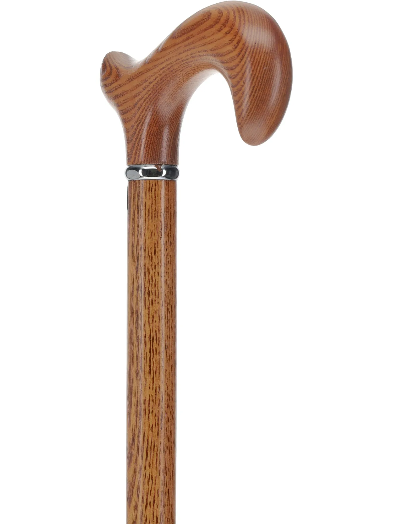 Extra Strong Espresso Ash Wood Derby Cane - Elegant & Durable w/ Standard Option