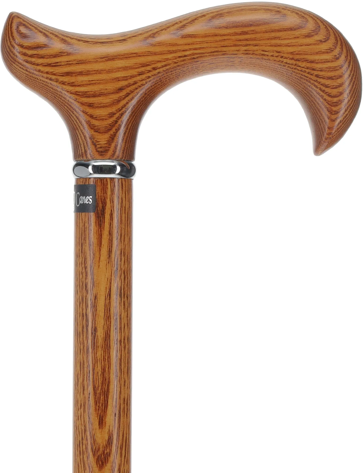 Extra Strong Espresso Ash Wood Derby Cane - Elegant & Durable w/ Standard Option