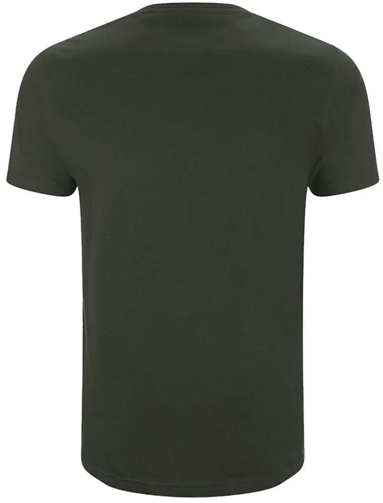 FaustianC Short Sleeve T-Shirt with Zip Chest Pocket in Khaki