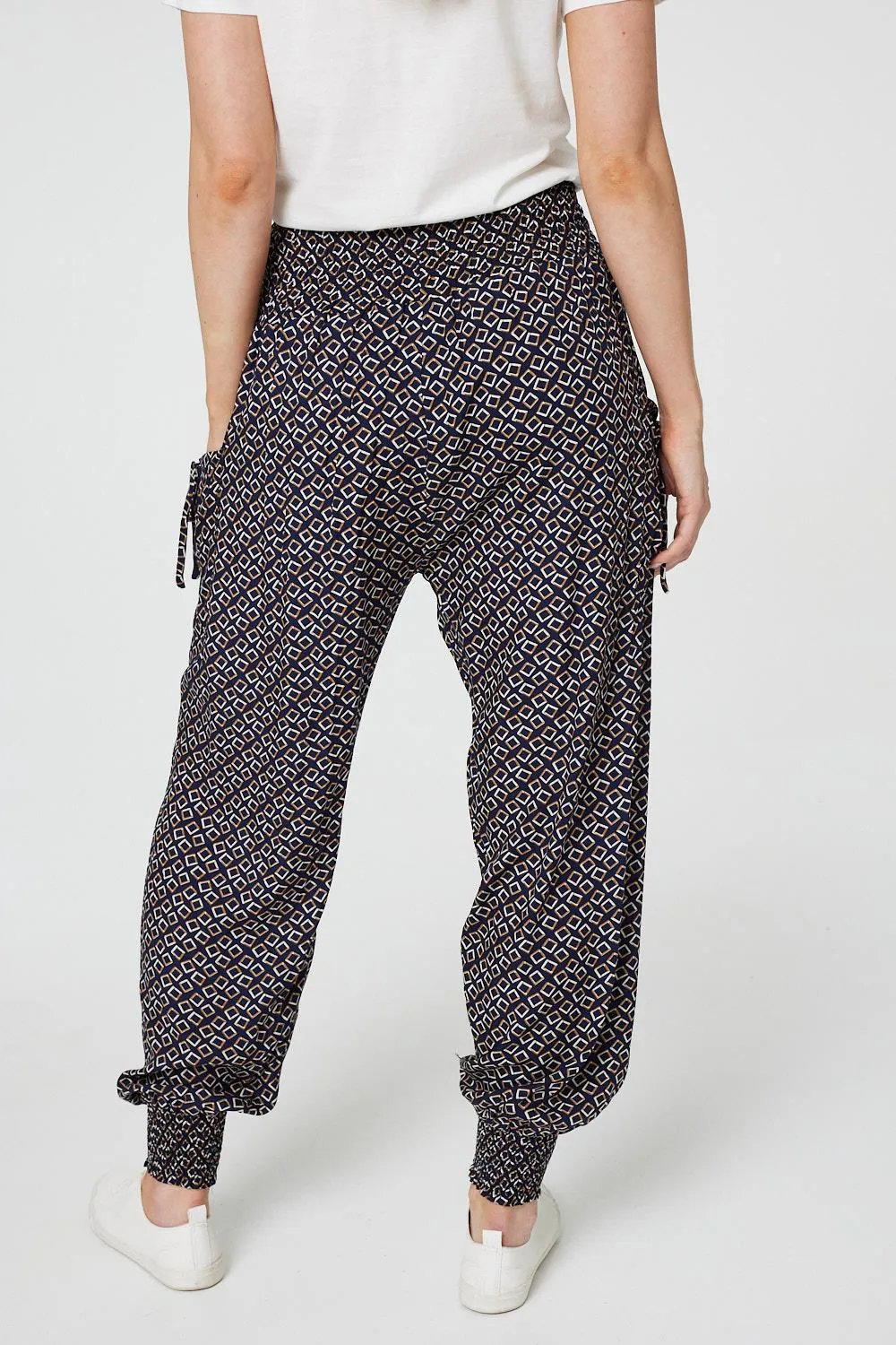 Geo Print Pocket Detail Pants