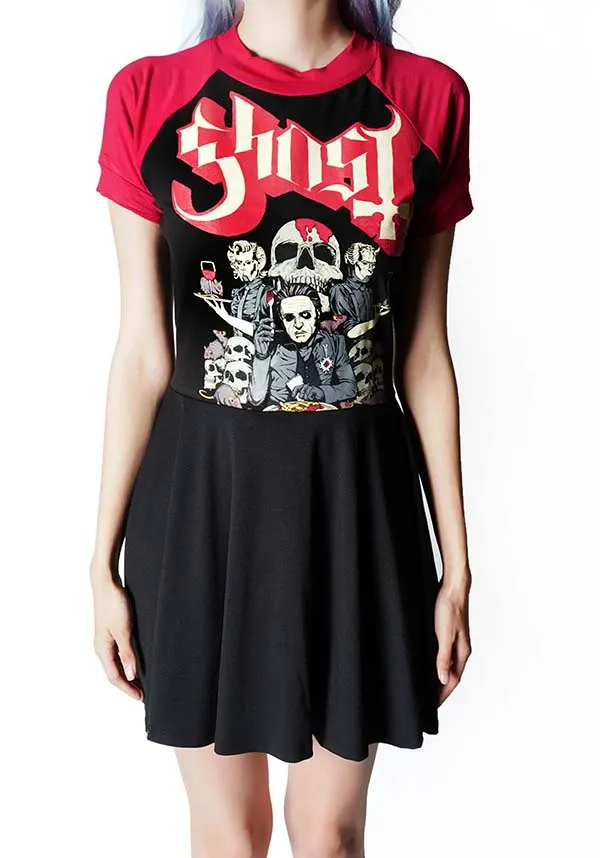 Ghost Red Sleeves | BABYDOLL DRESS**