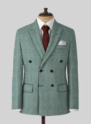 Harris Tweed Houndstooth Green Jacket