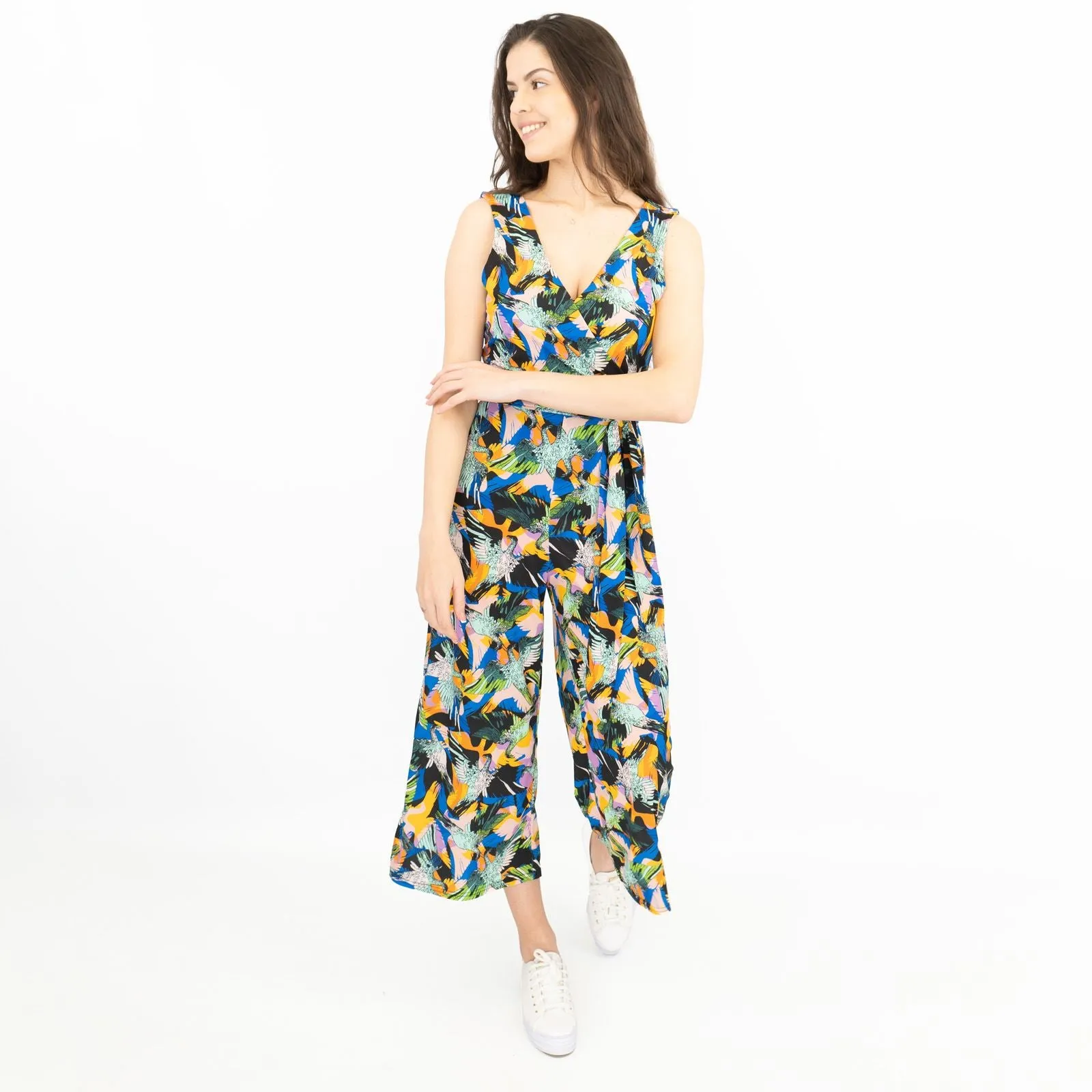 Karen Millen Floral  Sleeveless Wide Leg Summer Jumpsuits