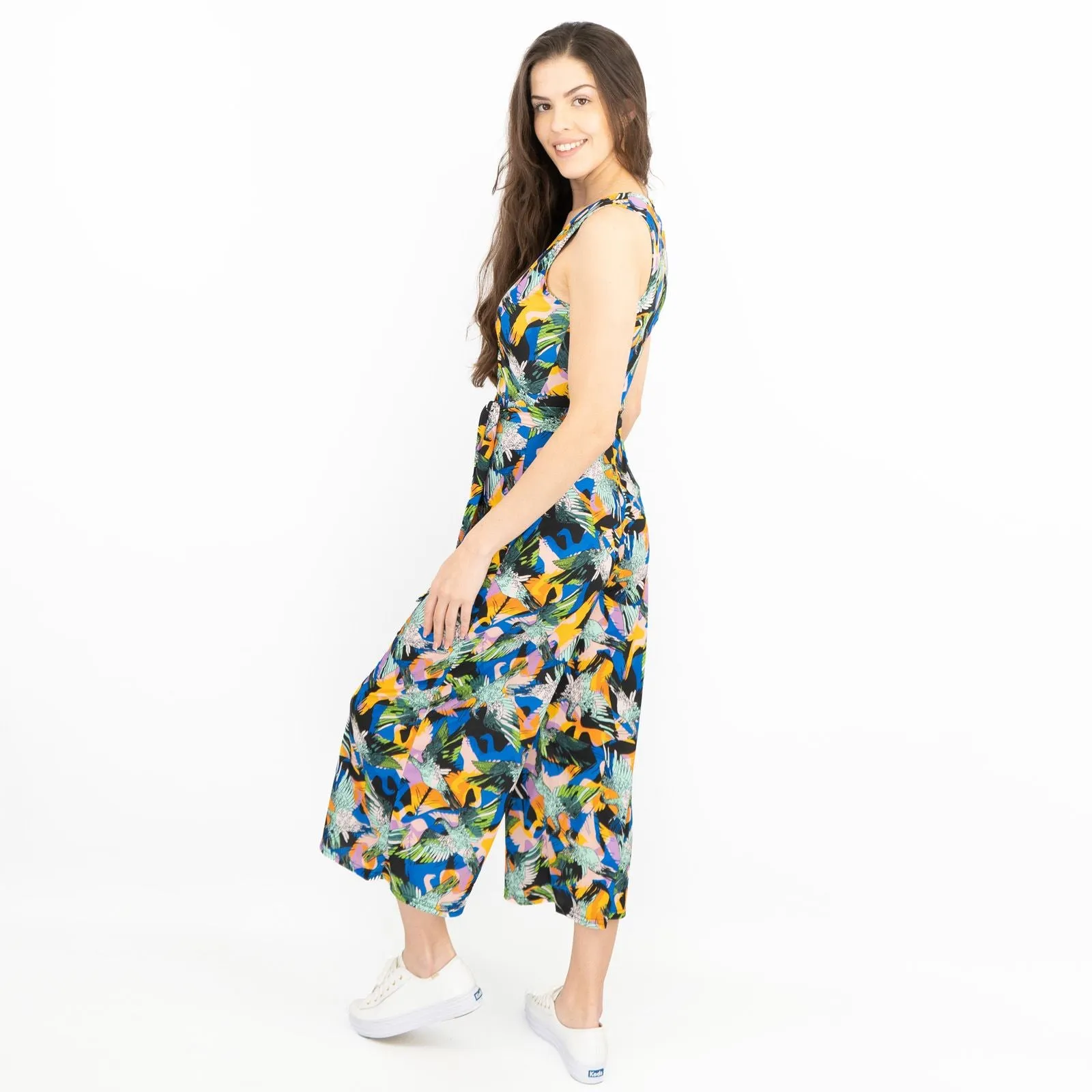 Karen Millen Floral  Sleeveless Wide Leg Summer Jumpsuits