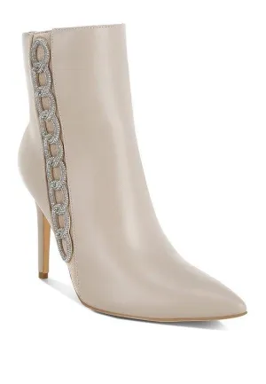 Kathleen Rope Chained Rhinestones Bootie