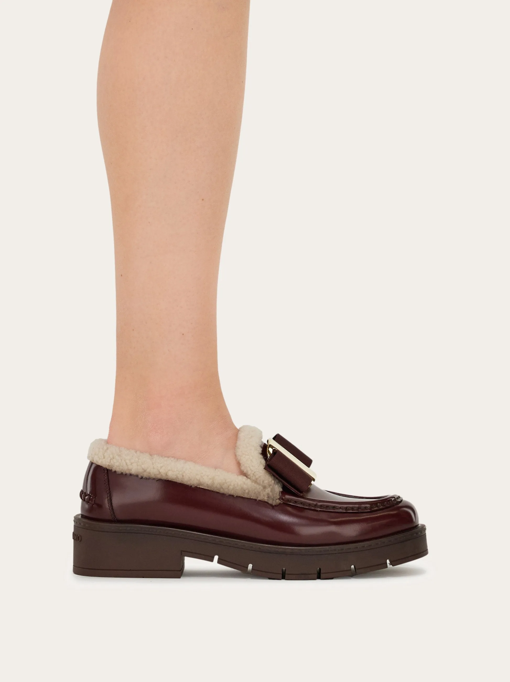 Merino Wool Lined Vara Bow Loafer