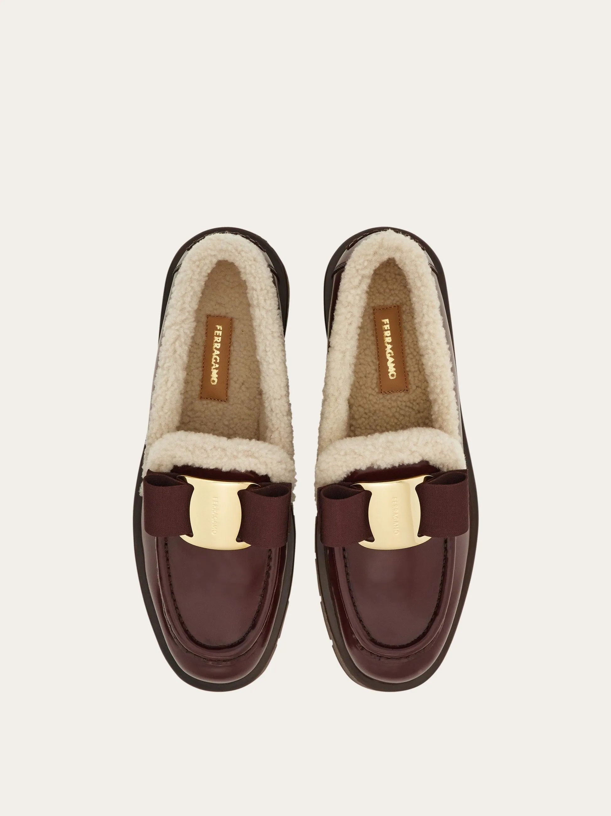 Merino Wool Lined Vara Bow Loafer