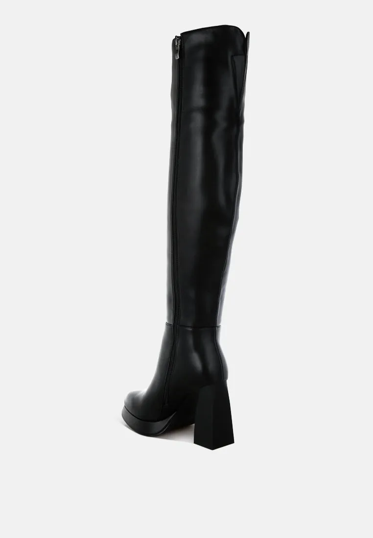 Nenana Faux Leather Knee-High Boots