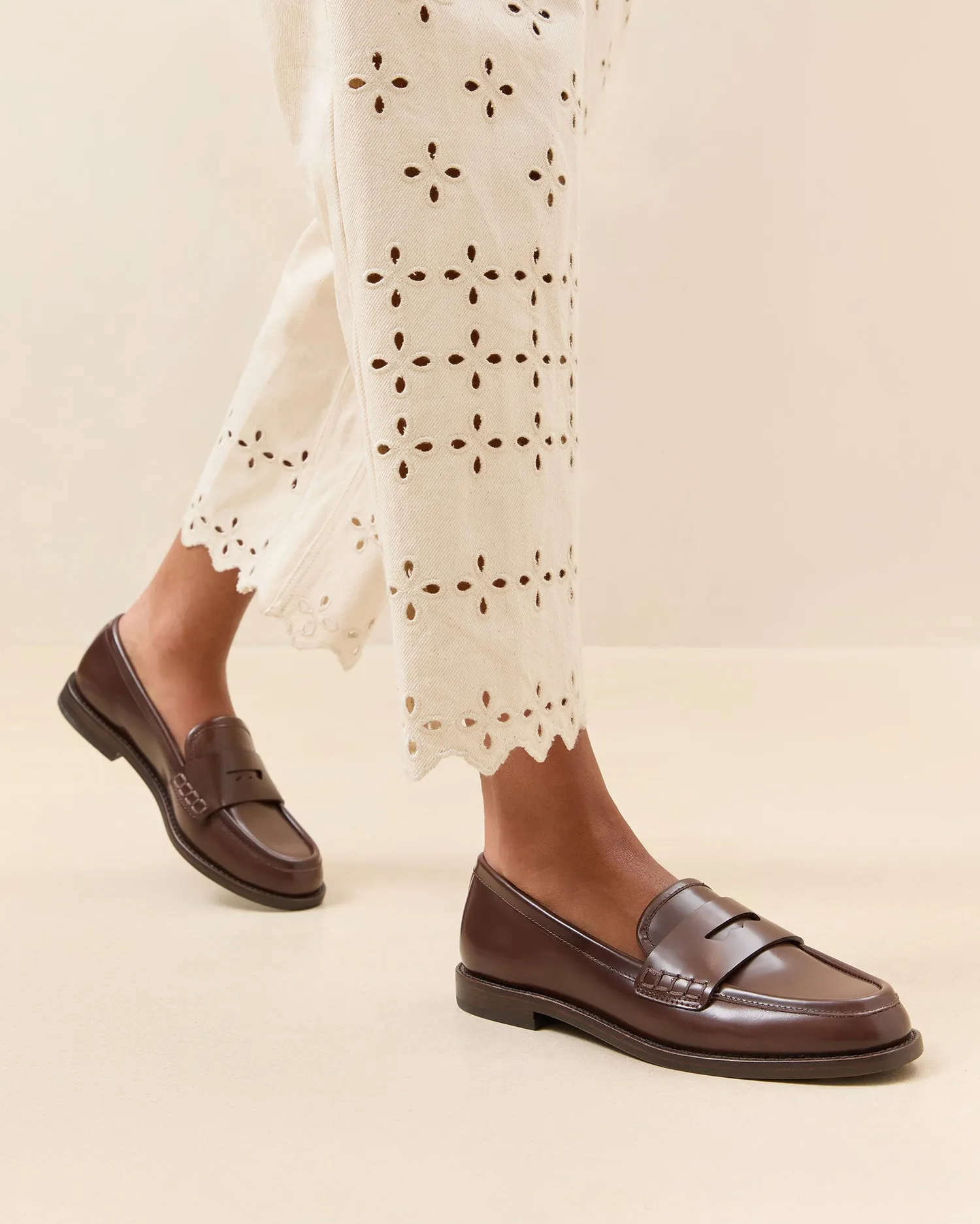 Rachel Espresso Leather Loafer