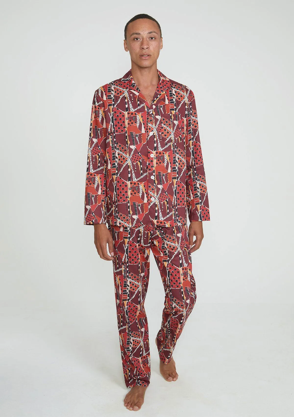 Red Krasner Pyjamas - Made with Liberty Fabric