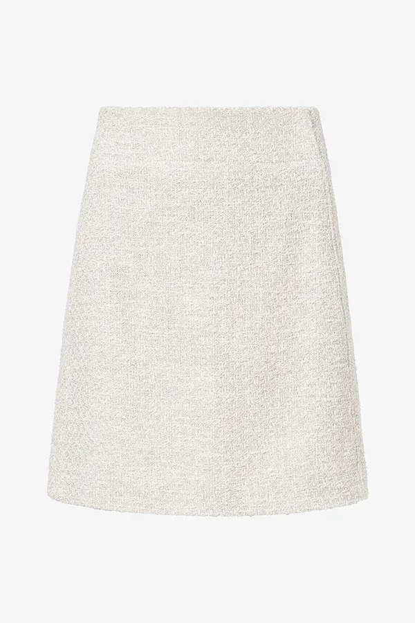 Rowley Skirt - Cotton Boucle :: Sea Salt / Ivory