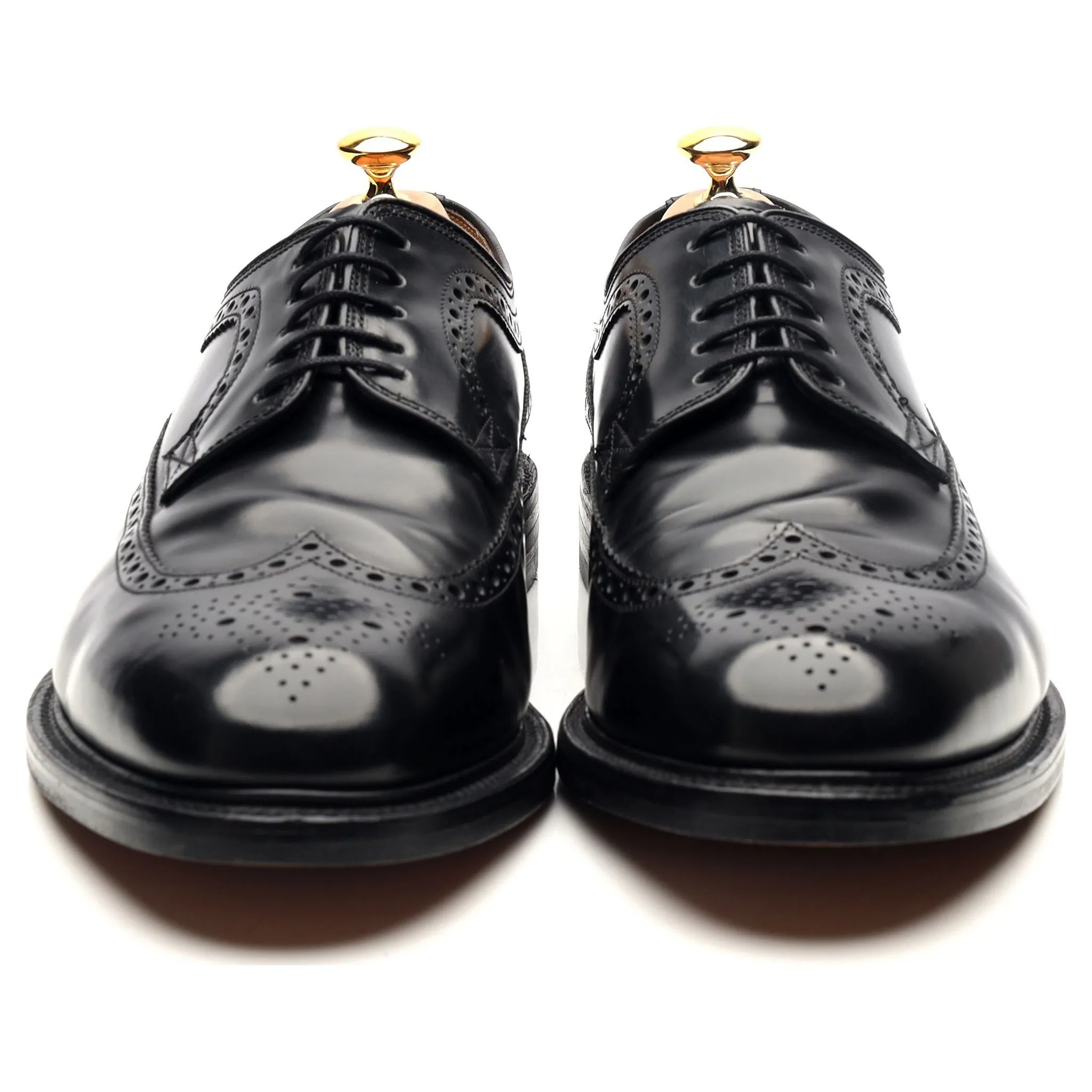 'Royal Brogue' Black Leather Derby UK 12